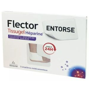 Genevrier - Flector Tissugel Héparine - 3 emplâtres médicamenteux