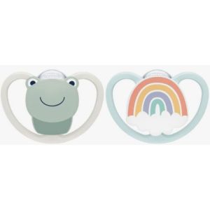 NUK - Space Sucettes Bleu 0-6mois - 2 sucettes