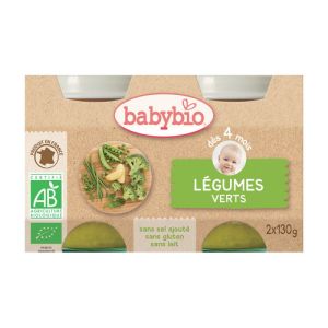 Babybio - Légumes verts - dès 4 mois - 2x130g