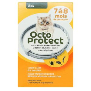 Elanco - Octo Protect Collier anti puces et tiques Chat 7 à 8 mois - 1 collier