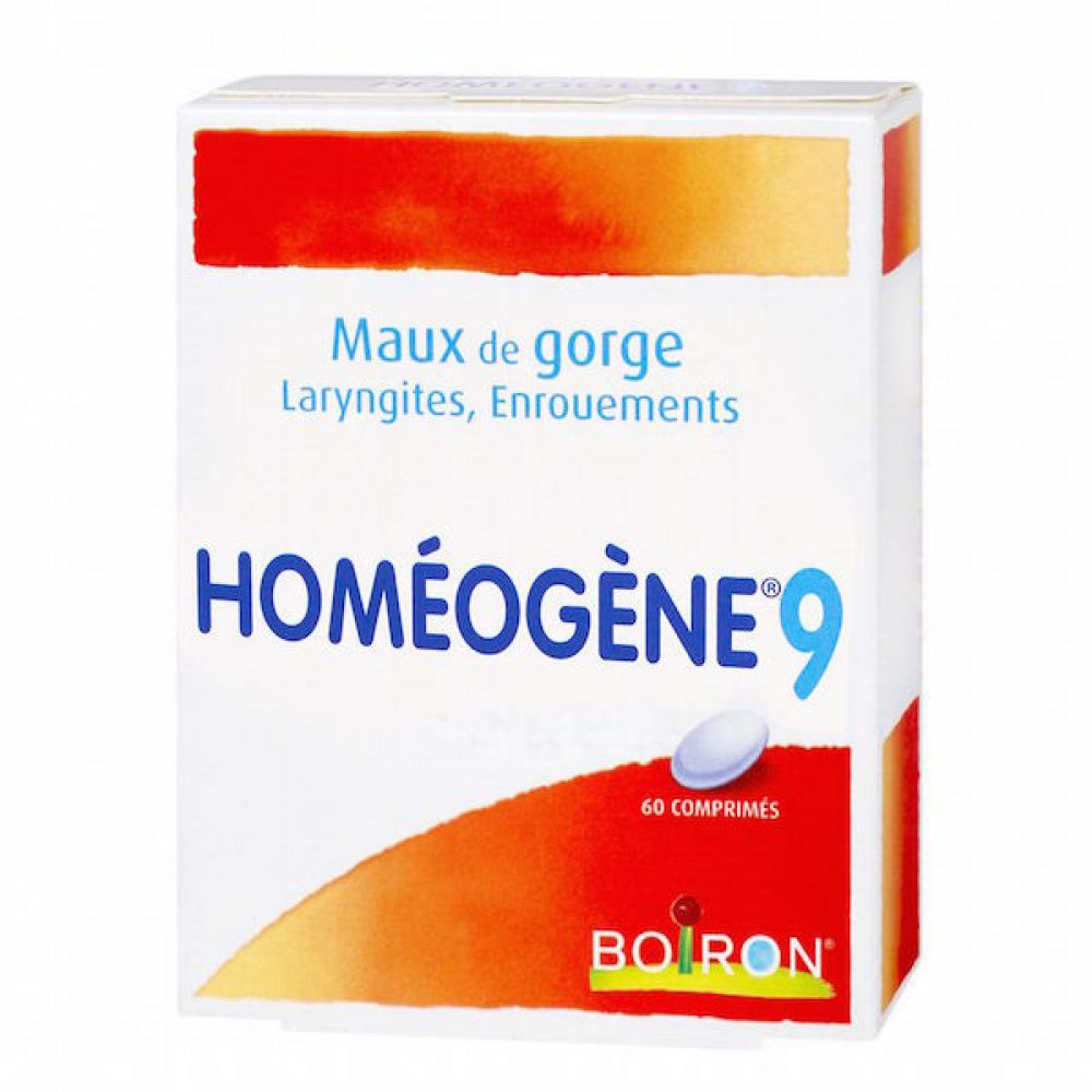 Homéogène 9 Maux de gorge Enrouements  60 comprimés