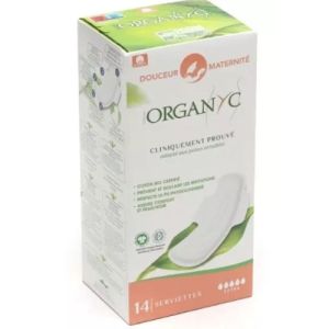 Organyc - Douceur maternité serviettes hygièniques extra - 14 serviettes