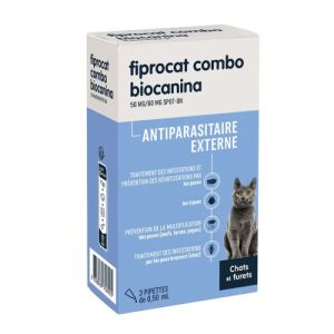 Biocanina - Fiprocat combo chats et furets - 3 pipettes