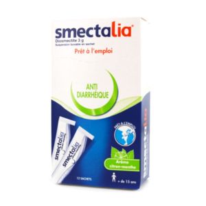 Smectalia - Anti-diarrhéique citron menthe - 12 sachets