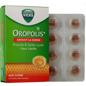 Vicks - Oropolis adoucit la gorge - 16 pastilles adoucissantes