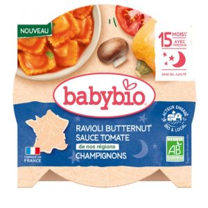 Babybio - Ravioli / butternut / sauce tomate / champignons - 190g