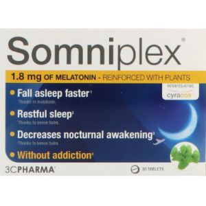 Somniplex - Mélatonine 1,9mg - 30 comprimés