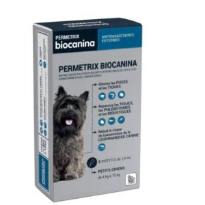Biocanina - Permetrix antiparasitaires externes petits chiens - 3x1ml
