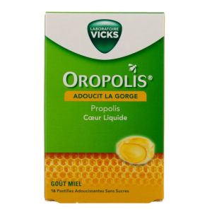 Vicks - Oropolis cœur liquide propolis - 16 pastilles