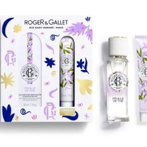 Roger & Gallet COFFRET - FEUILLE DE THÉ - Eau Parfumée Bienfaisante 30ml + Crème Mains Bienfaisante 30ml Offerte