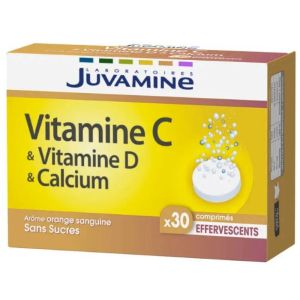 Juvamine - Vitamine C /Vitamine  D/ Calcium - 30 comprimés effervescents