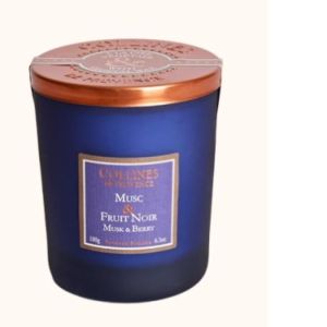 Collines de Provence - Bougie parfumée Musc & Fruit Noir bougie de 180g