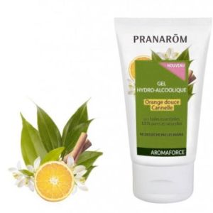 Pranarom - Aromaforce Gel Hydro- alcoolique orange douce cannelle - 50ml