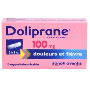 Doliprane suppositoire 100mg - Boite de 10