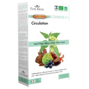 Flora Natura - Complexe 4+ circulation - 20 ampoules