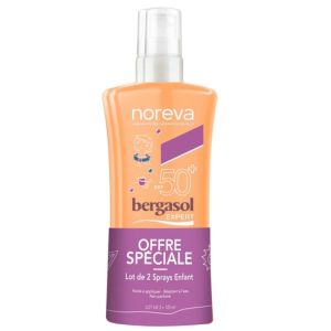 Noreva - lot de 2 sprays enfant bergasol SPF50+ - 125mL
