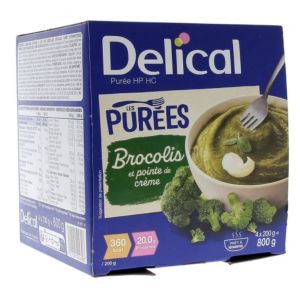 Delical - Purées de brocoli et pointe de crème - 4x200g