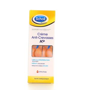 Scholl - Crème anti-crevasses active repair K+