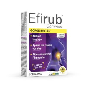 Efirub - Gorge irritée - 24 gommes