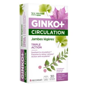 Ginko+ circulation - 30 comprimés sécables