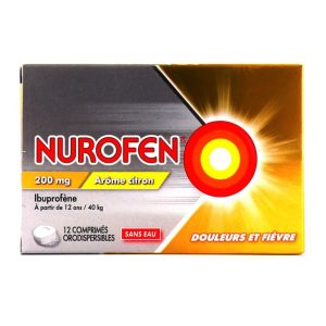 Nurofen - 200mg Arôme citron - 12 comprimés orodispersibles