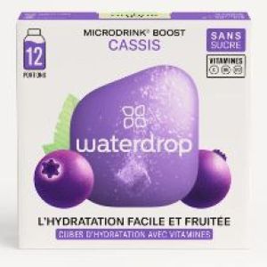 waterdrop - microdrink boost cassis sans sucre - 12 portions