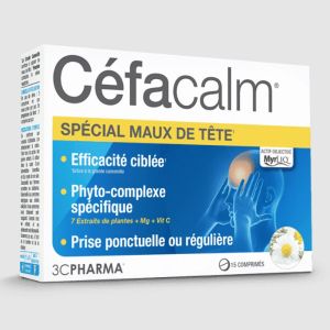 Les 3 Chênes - Céfacalm spécial maux de tête - 15 comprimés