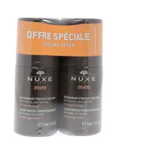 Nuxe Men déodorant 24h anti-traces lot de 2 roll-on 50ml
