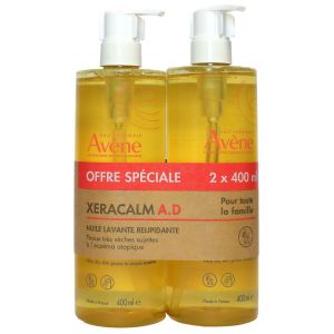 AVENE - Xeracalm A.D- huile lavante relipidante peau très sèche-  2x400ml