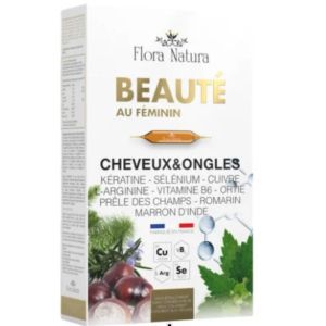 Flora Natura - Beauté cheveux et ongles - 20 ampoules