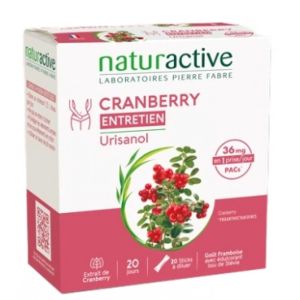 Naturactive - Cranberry entretien - 20 sticks à diluer