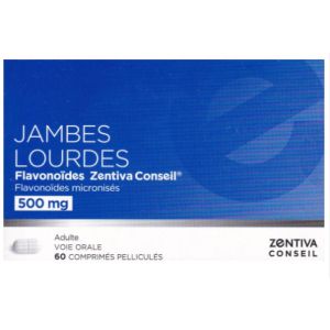 Zentiva Conseil - Flavonoïdes Jambes lourdes 500mg - 60 comprimés pelliculés