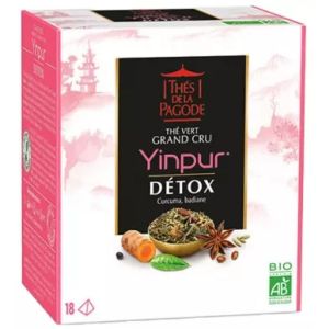 Thés de la Pagode - Thé Vert Grand Cru Yinpur Detox - 18 Sachets