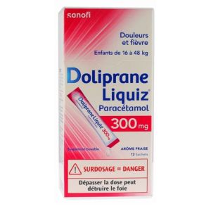 Doliprane Liquiz 300mg - 12 sachets