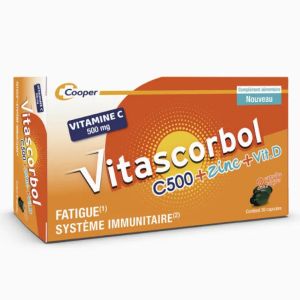 Cooper - Vitascorbol C500 + zinc + Vit.D - 30 capsules