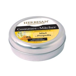 Herbesan - Gomme à mâcher miel et propolis - 45 gommes