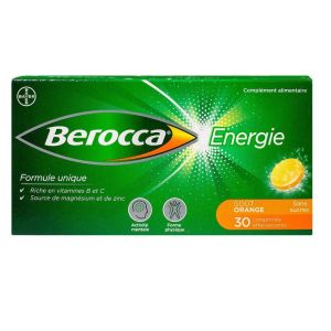 Berocca Energie sans sucre - 30 comprimés effervescents
