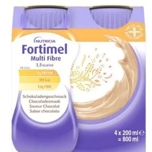 Fortimel Multi fibre 1.5kcal saveur chocolat - 4x200ml