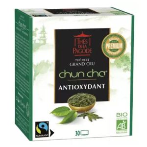 Thés De La Pagode - Thé Vert Grand Cru Chun Cha Antioxydant - 30 Sachets