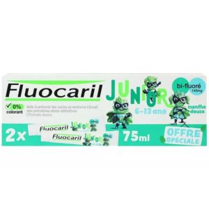 Fluocaril - Dentifrice Junior menthe douce - 2x75 mL