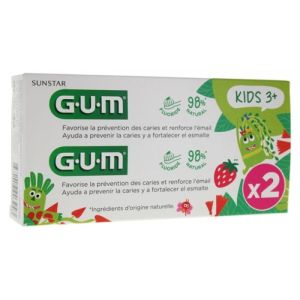 Gum - Dentifrice Kids 3ans+ - 2x50ml