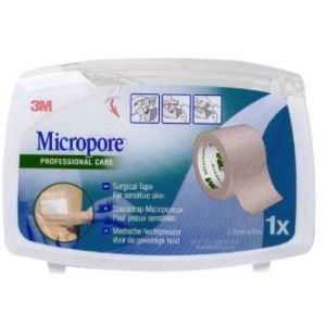 3M - Micropore sparadrap microporeux peaux sensibles - 2.5cmx5m