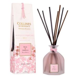 Collines de Provence -  Bouquet parfumé duo Rose et Hibiscus - 100ml