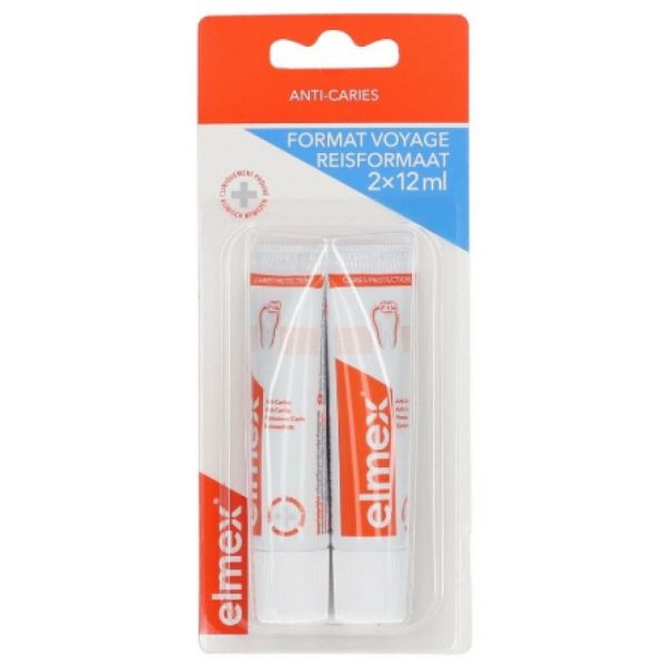 Dentifrice anti-caries format voyage 2x12ml