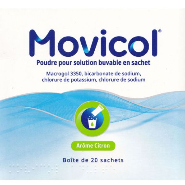 Movicol Citron - 20 sachets poudre pour solution buvable
