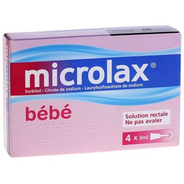 Microlax bébé solution rectale pour la constipation du nourrisson