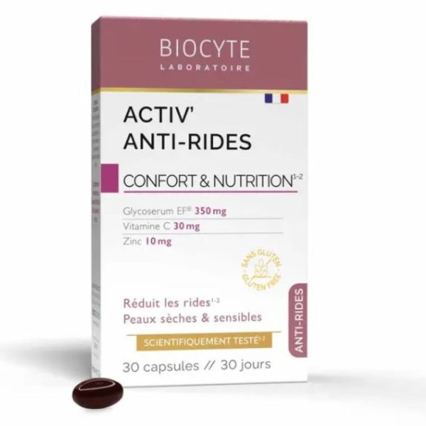 Biocyte - Activ' Anti-Rides Confort et Nutrition - 30 capsules