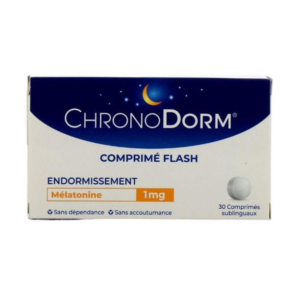Chronodorm - Comprimé flash de mélatonine - 30 comprimés