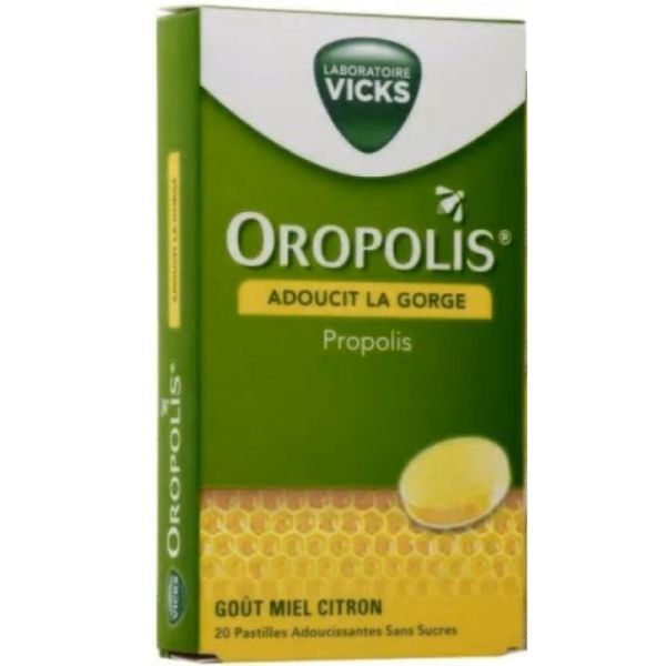 Vicks - Oropolis pastille miel citron - 20 pastilles