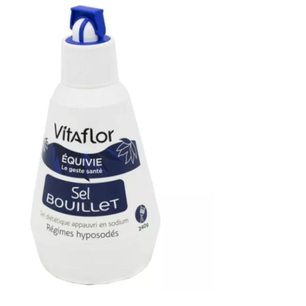 VITAFLOR - Equivie Sel Bouillet Sel Diététique Appauvri en Sodium 240g